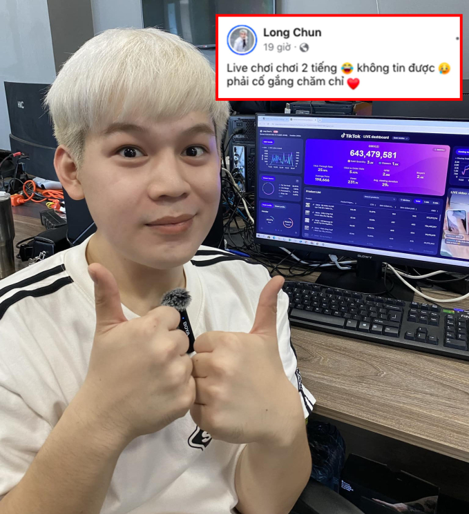 Livestream sương sương hai tiếng, Long Chun kiếm được gần một căn chung cư?-1