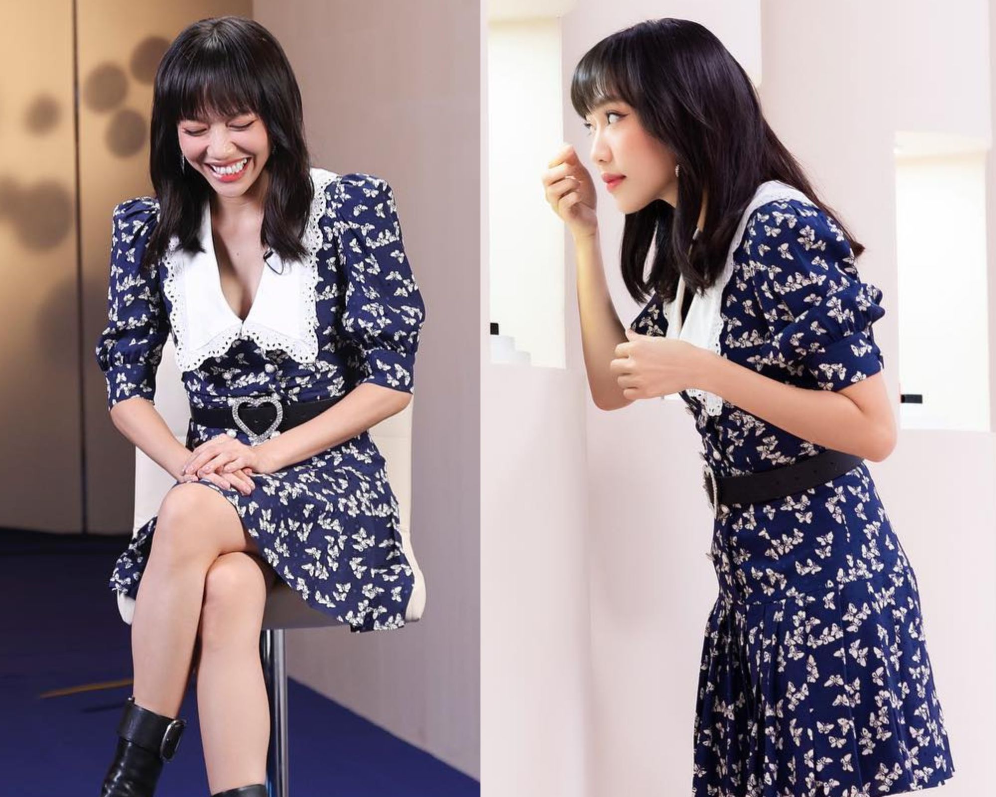 Diệu Nhi (Chị đẹp đạp gió rẽ sóng) đổi sang phong cách nữ tính với loạt set váy xinh tươi-1