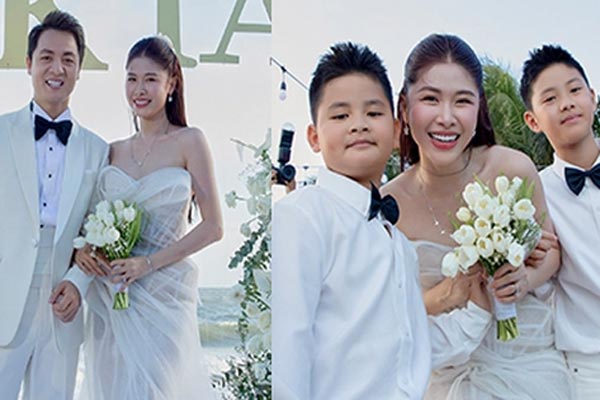 Hoa cầm tay của vợ chồng Đăng Khôi sau 10 năm cưới lại: Điểm xuyết linh lan trắng - loại hoa lọt top đắt nhất thế giới-6