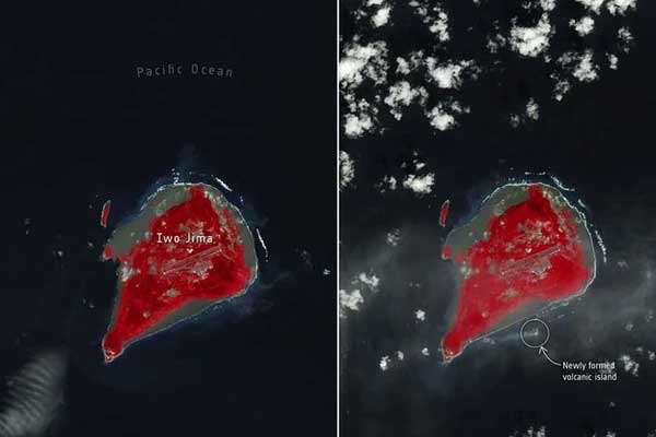 Xuất hiện một hòn đảo mới ngoài khơi Nhật Bản sau khi núi lửa phun trào-1
