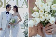 Hoa cầm tay của vợ chồng Đăng Khôi sau 10 năm 'cưới lại': Điểm xuyết linh lan trắng - loại hoa lọt top đắt nhất thế giới