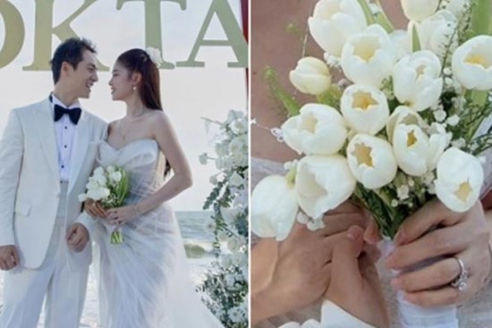 Hoa cầm tay của vợ chồng Đăng Khôi sau 10 năm 