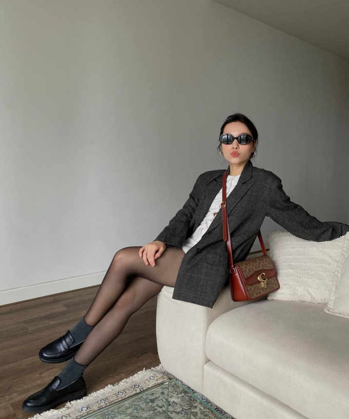 Nàng cao dưới 1m60 muốn mặc blazer đẹp và sang thì nên học lỏm blogger Hà Trúc-1
