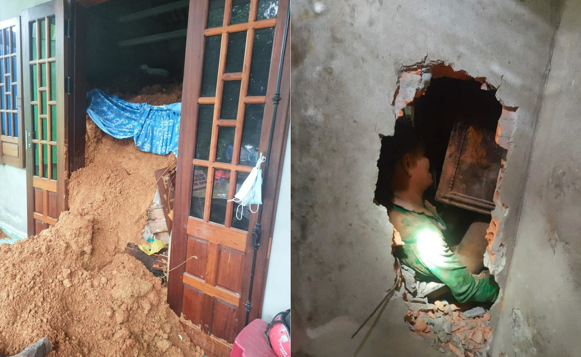 Đất lở vùi lấp người dân, nhiều cung đường sắt ở Huế bị phong tỏa do mưa lớn-5