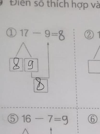 Cả nhà thức đêm giải bài toán cho con nhưng bó tay, lên mạng hỏi ai cũng sốc: Lớp 1 mà như lớp 10-4