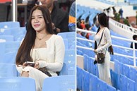 Bạn gái Văn Lâm đến sân cổ vũ cho tuyển Việt Nam, gây chú ý bởi nhan sắc xinh đẹp
