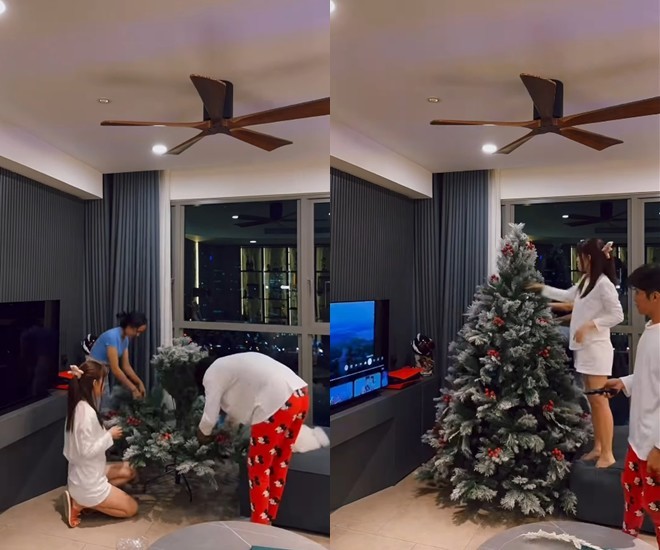 Xong đám cưới, vợ chồng Puka - Gin Tuấn Kiệt khoe ngôi nhà lên đèn Noel, năm nào cũng dựng cây thông mà giấu-3