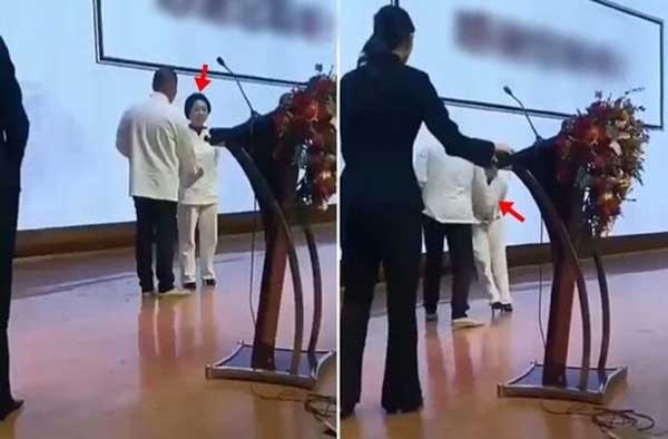 Màn điểm huyệt rùng rợn của võ sư khiến người phụ nữ đau đớn ngã bật ngửa-1