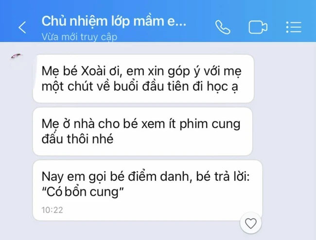 Bị gọi điểm danh, trẻ mầm non trả lời 3 chữ khiến cả lớp cười vỡ bụng: Cô giáo hốt hoảng nhắn ngay cho phụ huynh góp ý-1