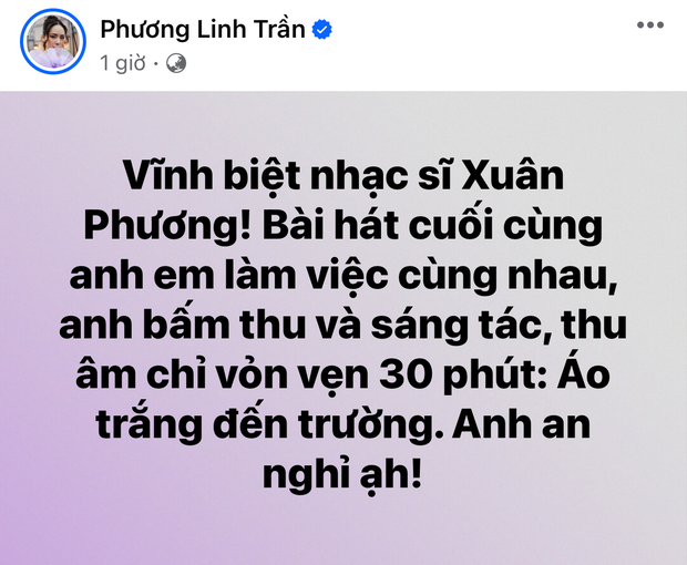 Dàn sao Việt đồng loạt tiếc thương trước tin nhạc sĩ Xuân Phương qua đời, đạo diễn Đỗ Thanh Hải gây nghẹn ngào-4