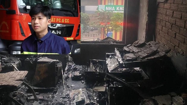 Chiến sĩ cảnh sát PCCC kể lại phút sinh tử cứu hai bà cháu kẹt trong vụ cháy nhà 5 tầng ở Hà Nội-3