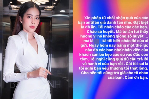 Nam Em bức xúc tố bị antifan hãm hại, gửi tặng đồ ăn trộn chất bẩn-1