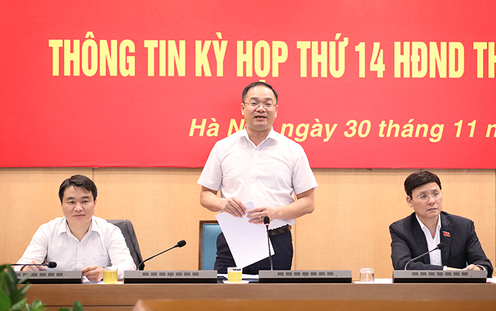 Họp báo thông tin kỳ họp thứ 14 HĐND Thành phố khóa XVI-2