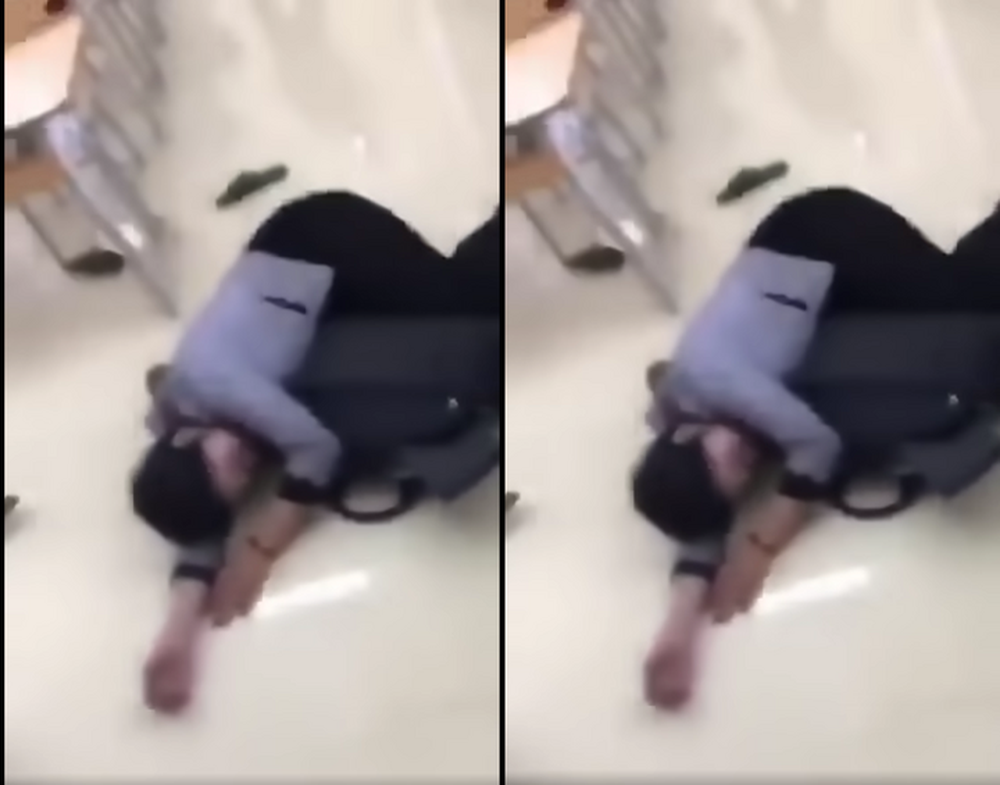 Không chỉ chửi bới, nhóm học sinh còn ném dép vào mặt giáo viên gây ngất xỉu-1