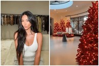 Chơi Noel đẳng cấp như Kim Kardashian: Giăng đèn sáng rực biệt thự 60 triệu USD, có hẳn rừng thông mini trong nhà