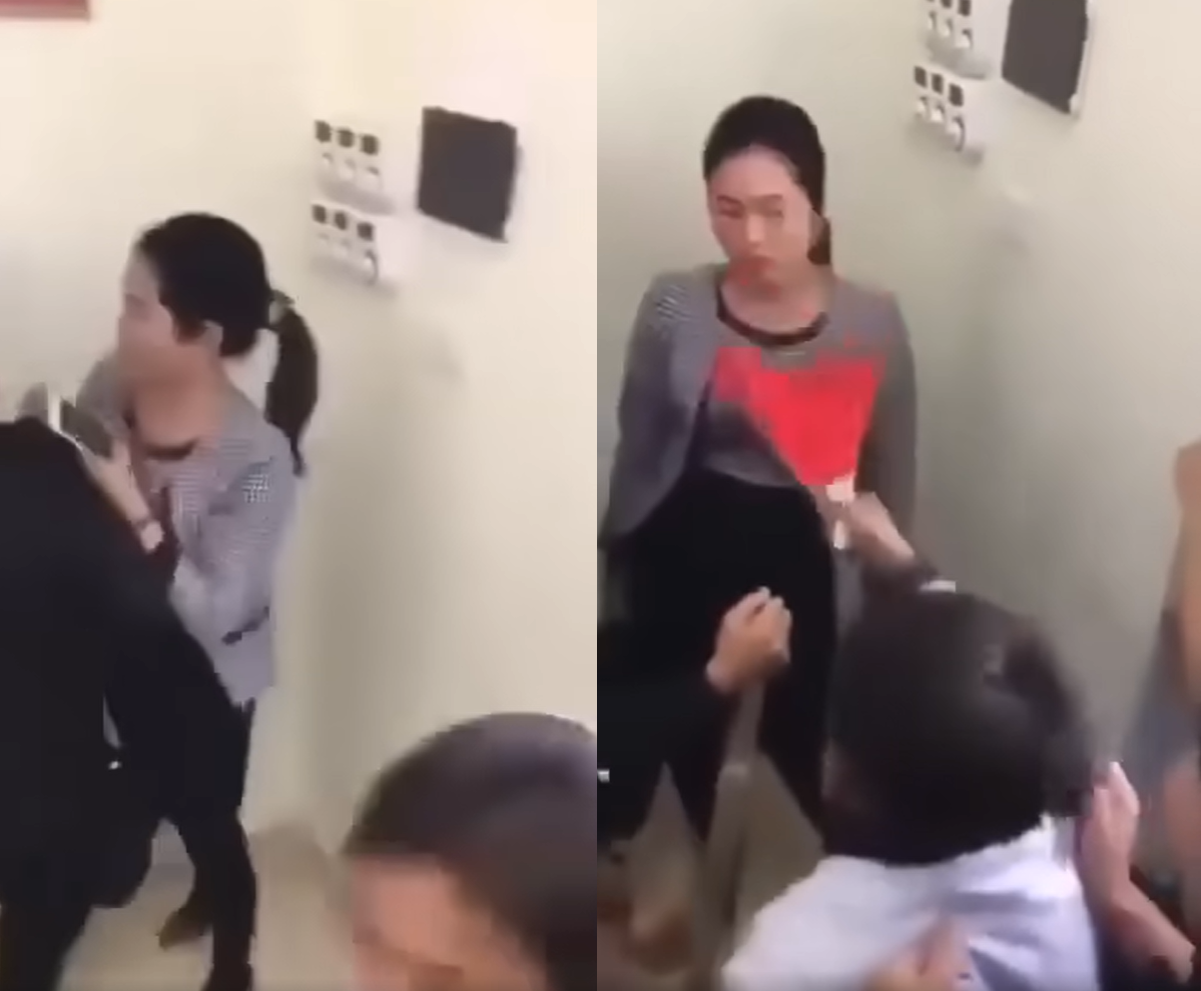 Bàng hoàng khi xem clip học sinh văng tục, vây chửi cô giáo-2