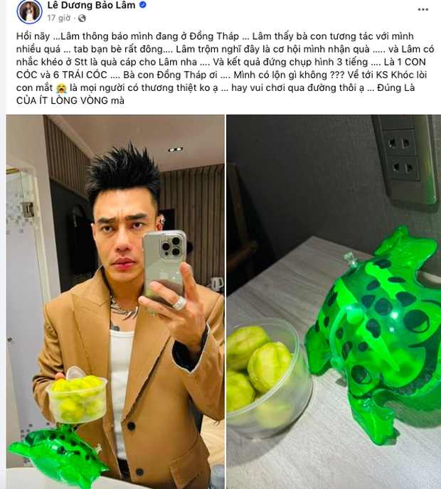 Lê Dương Bảo Lâm gây bức xúc vì công khai vòi quà khán giả, thái độ khó chịu ra mặt khi đăng đàn của ít lòng vòng-2