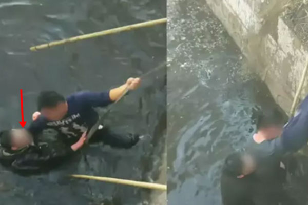 Mẹ bảo con trai quỳ khấu đầu cảm ơn ân nhân đã cứu mình suýt chết đuối, người đàn ông làm hành động khiến dân mạng khen hết lời-5