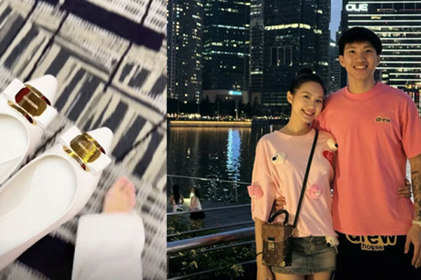 Doãn Hải My liên tục dùng chiêu che bụng từ Singapore cho đến khi về Hà Nội, dân tình hóng ngày công khai tin vui lắm rồi!-12