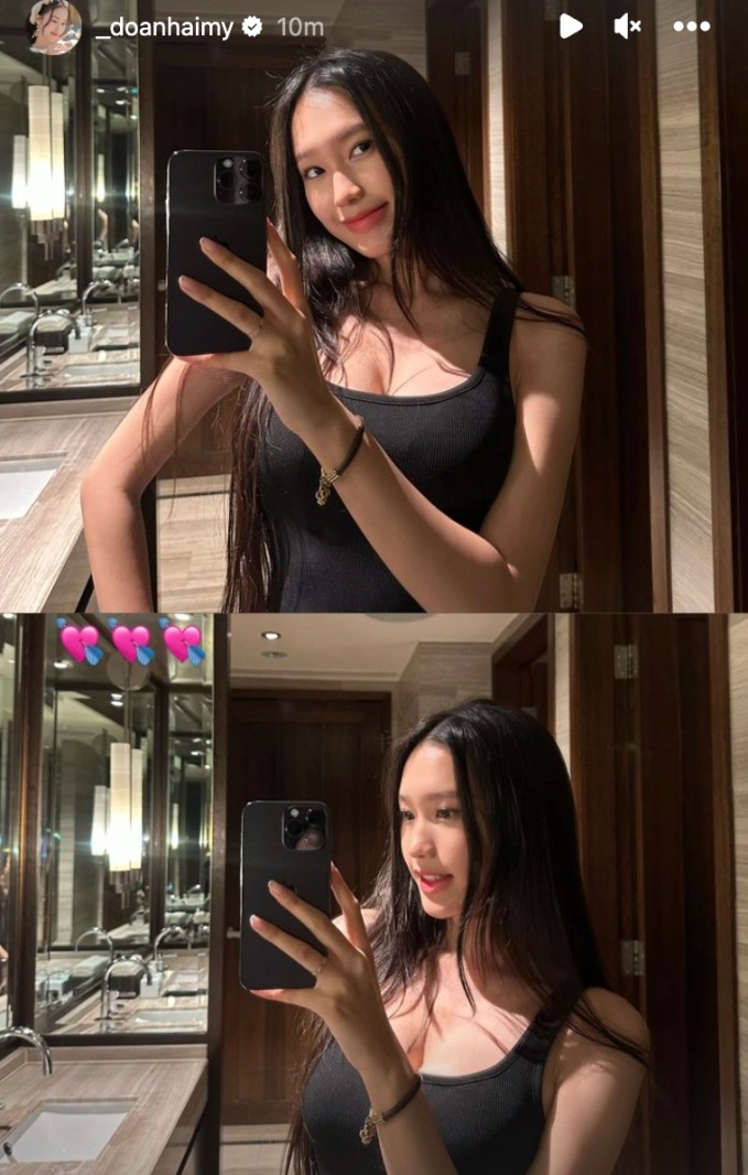 Doãn Hải My liên tục dùng chiêu che bụng từ Singapore cho đến khi về Hà Nội, dân tình hóng ngày công khai tin vui lắm rồi!-5