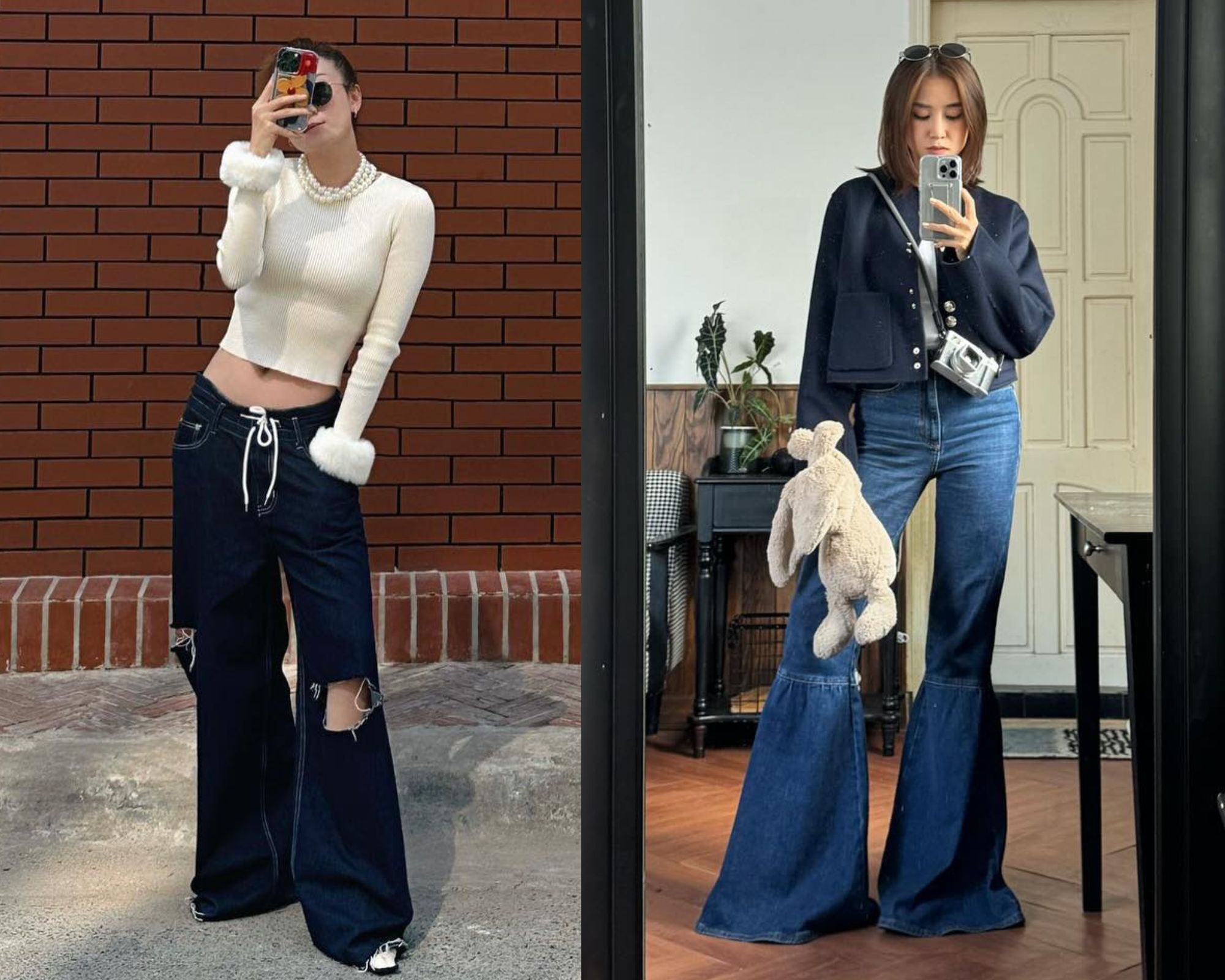 4 kiểu quần jeans không bao giờ lỗi mốt trong tủ đồ của sao Việt-1