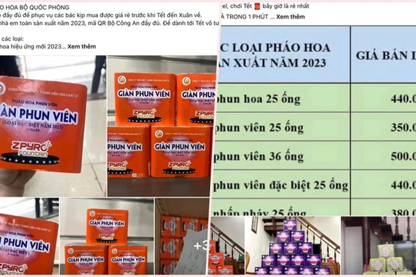 Chợ mạng bán tràn lan pháo hoa Tết-1