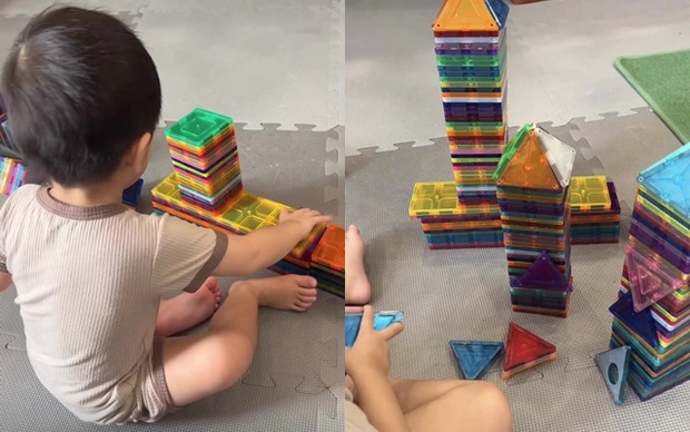 Sở thích của con út 2 tuổi nhà Tăng Thanh Hà hé lộ cách dạy con được nhiều người khen ngợi-1