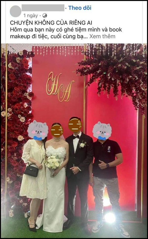 Phốt” khách khôn lỏi vì book trang điểm đi tiệc xong lại là cô dâu, chủ post bất ngờ bị chỉ trích-1