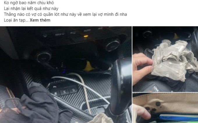 Cô vợ ở Hà Tĩnh phát hiện đồ nhạy cảm trong xe chồng: Đẻ 4 đứa con, chồng đi chữa yếu sinh lý nhưng vẫn nhiều lần ngoại tình-1
