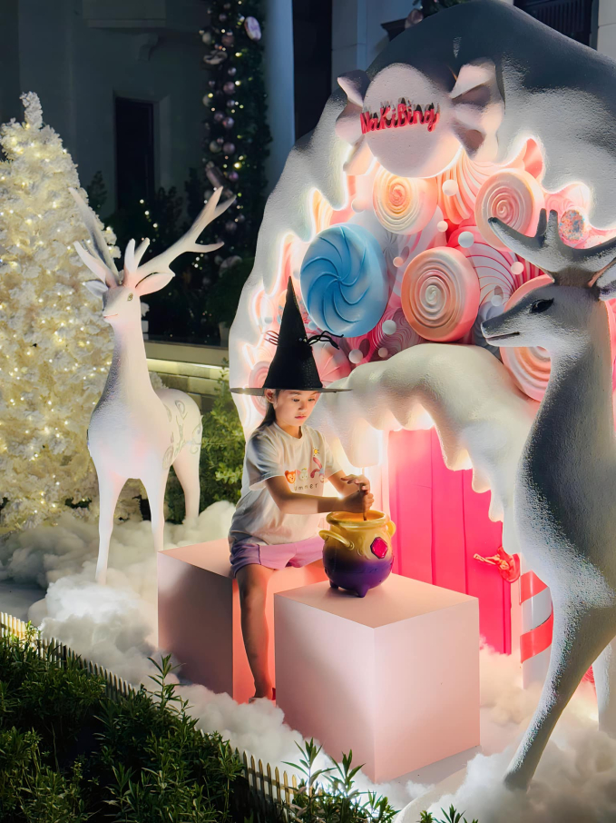 Đại gia quận 7 Đoàn Di Băng flex biệt thự 22 tỷ mùa Noel: Giăng đèn sáng rực góc phố, góc sống ảo nào cũng lung linh-6