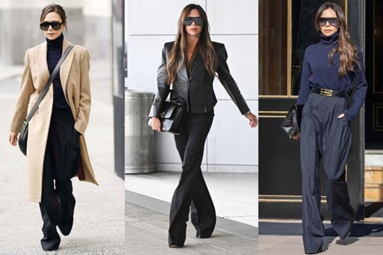 Tham khảo Victoria Beckham 10 cách mặc trang phục màu đen sang trọng, tôn dáng tối ưu