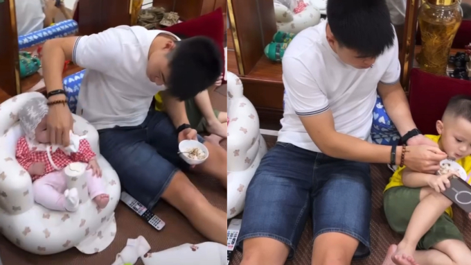 Duy Mạnh một mình chăm hai con, được khen hết lời vì đỡ đần Quỳnh Anh việc nhà-1