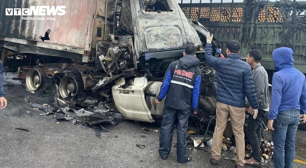 Xác định danh tính 3 nạn nhân vụ 2 xe đầu kéo tông nhau rồi bốc cháy-1