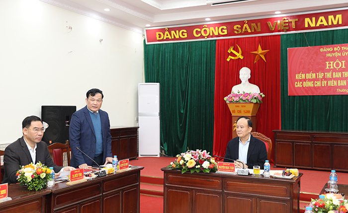 Huyện ủy Thường Tín kiểm điểm công tác lãnh đạo, chỉ đạo năm 2023-4