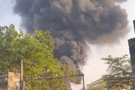 Hải Dương: Cháy ở trụ sở Công an huyện Bình Giang