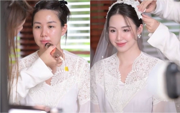 Lộ khoảnh khắc mặt mộc của cô dâu hot nhất MXH, liệu có còn cực phẩm” như netizen ca ngợi?-3
