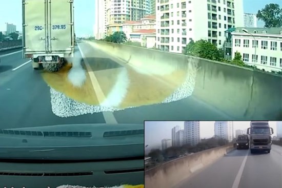 Tài xế bật còi inh ỏi, quát tháo, chạy vào làn dừng đỗ khẩn cấp để cướp đường
