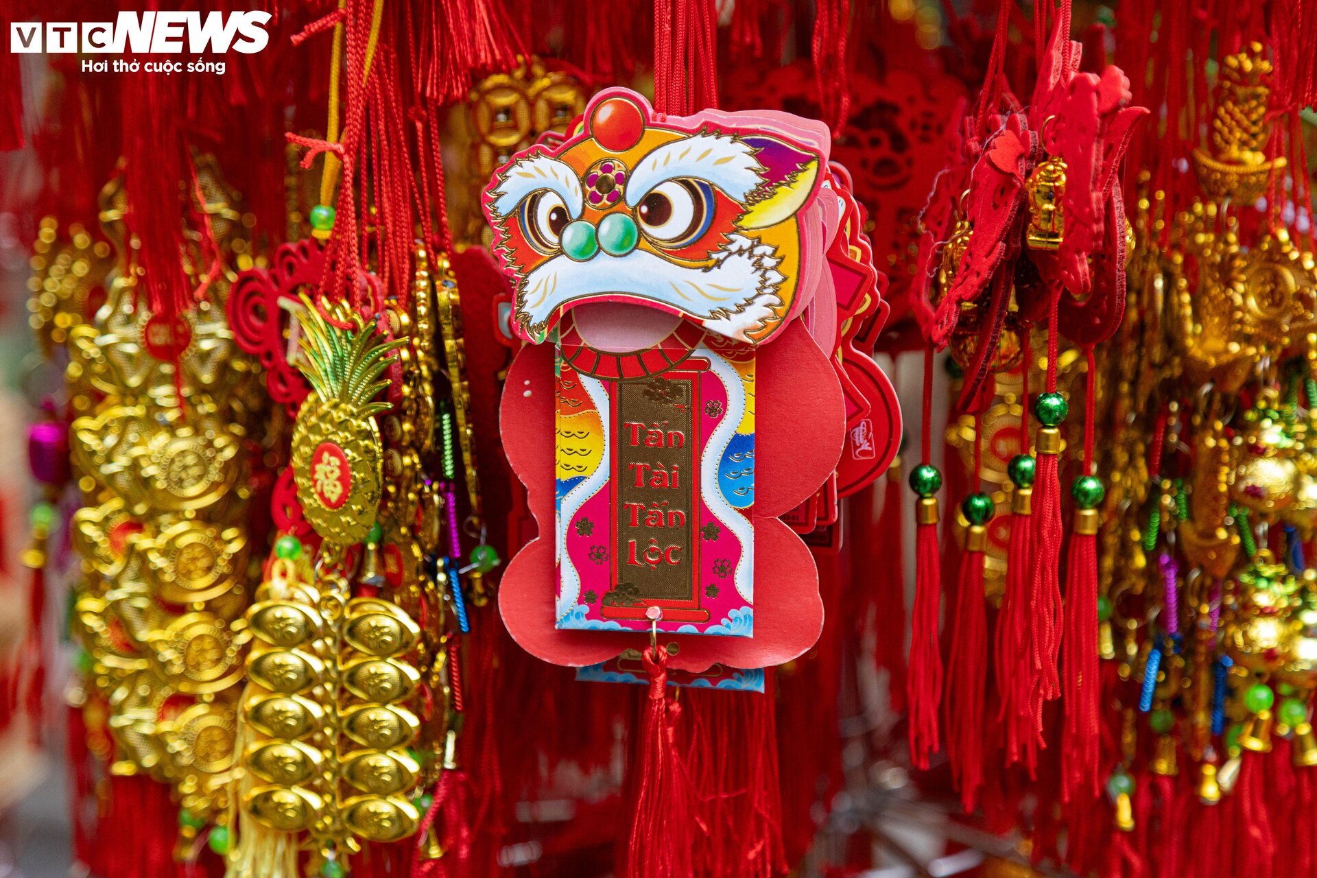 Hà Nội: Phố Hàng Mã rực sắc Xuân, người dân tất bật sắm đồ trang trí Tết sớm-10