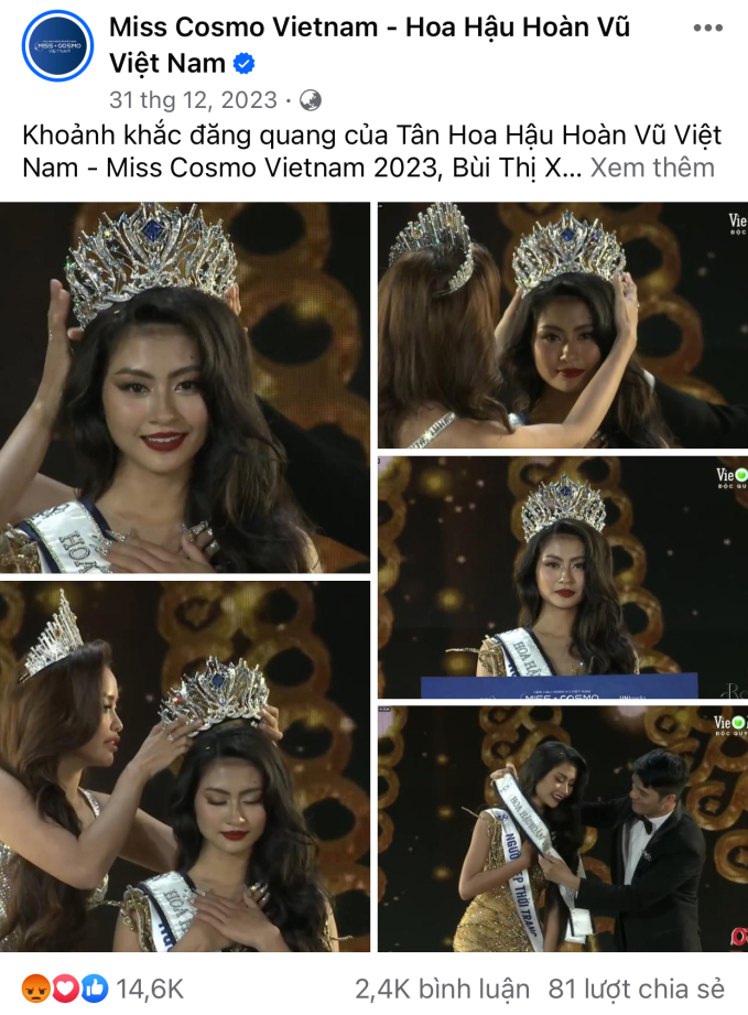 Fanpage Hoa hậu Hoàn vũ Việt Nam nhận bão phẫn nộ hậu kết quả đăng quang của Bùi Thị Xuân Hạnh-2