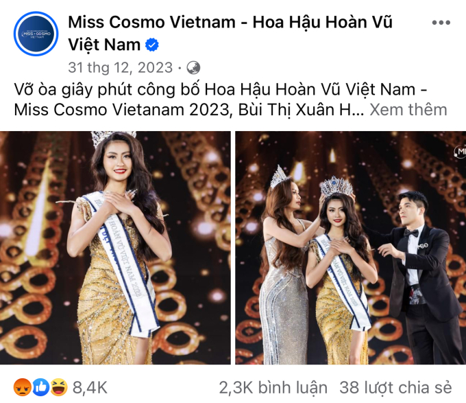 Fanpage Hoa hậu Hoàn vũ Việt Nam nhận bão phẫn nộ hậu kết quả đăng quang của Bùi Thị Xuân Hạnh-4