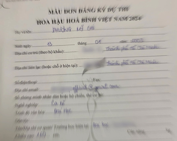 Phương Mỹ Chi điền đơn đăng ký tham gia cuộc thi Miss Grand Vietnam 2024?-1