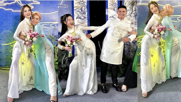 Chu Thanh Huyền xả vai cô dâu hiền, tạo dáng cực lầy ở hậu trường đám hỏi với Quang Hải-1