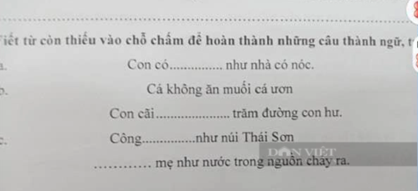 Cô giáo hỏi Con có... như nhà có nóc, học sinh tiểu học bất ngờ điền 1 từ khiến ai cũng ôm bụng cười-1