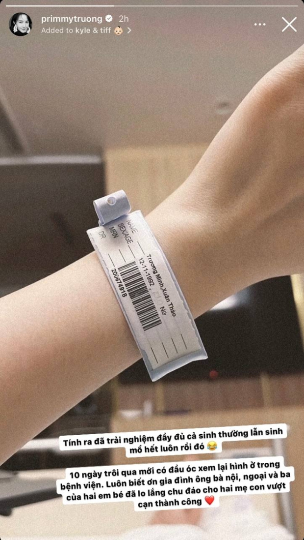 Primmy Trương hiếm hoi kể về lần vượt cạn thứ 2, nói một câu khéo léo đủ biết gia đình Phan Thành yêu thương cỡ nào!-1