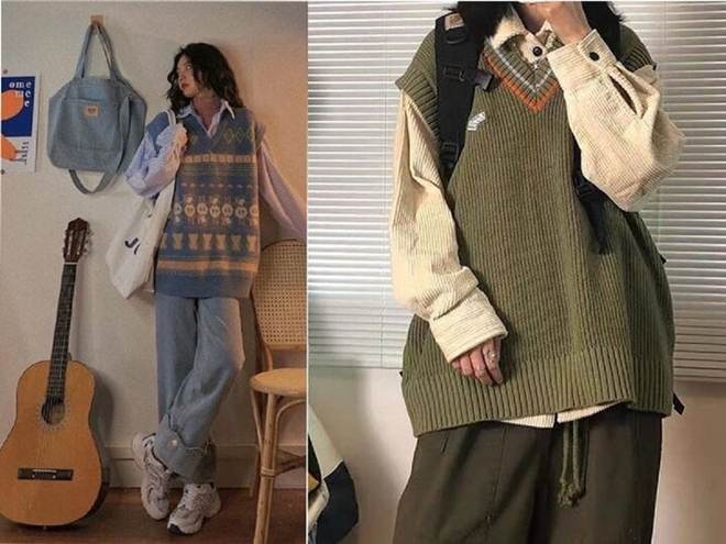 Gợi ý cách mix áo len và sơ mi-1