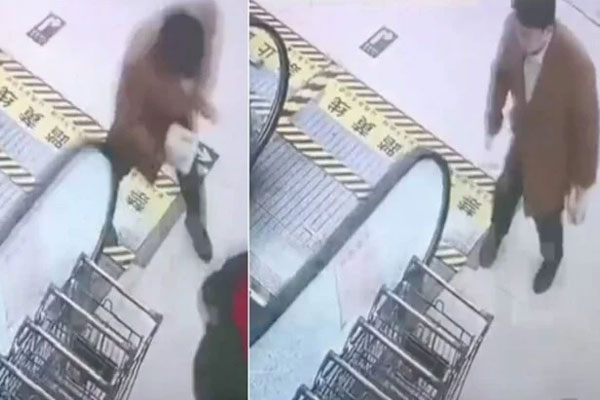 Bố sơ ý khi đi thang cuốn, bé trai 1 tuổi người Ấn Độ rơi từ tầng 3 xuống đất-2