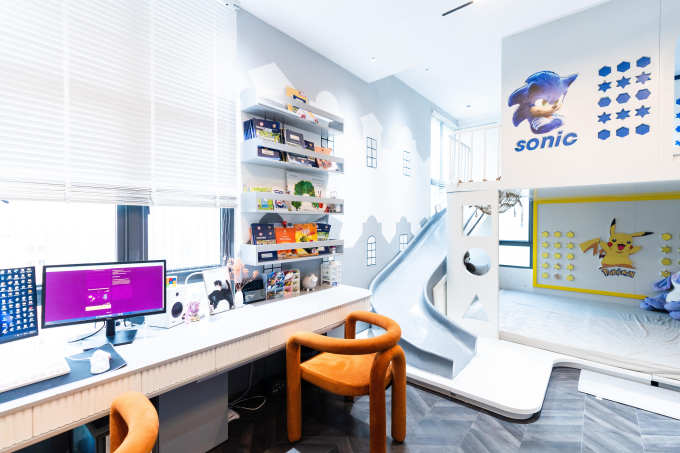 Đột nhập” căn penthouse 450m2 của Hương Ly: Tông đen xám chủ đạo như nhà tài phiệt phim Hàn Quốc, không ngại đầu tư nội thất đắt tiền-7