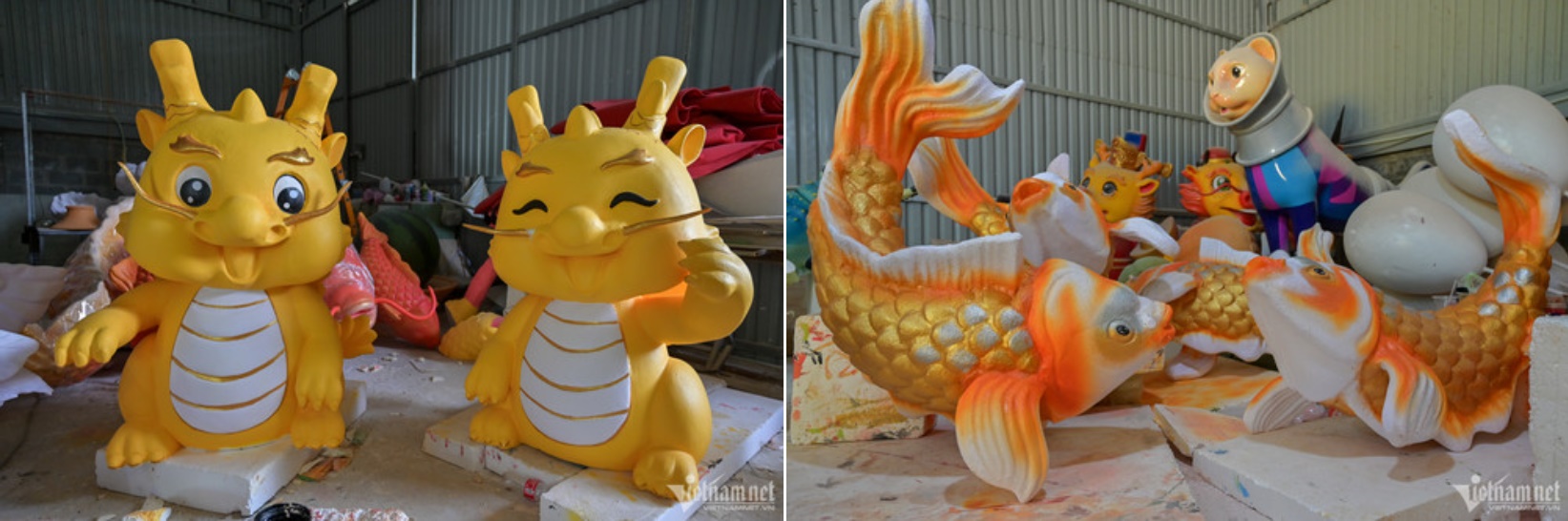 Linh vật rồng dài 40m, giá hơn 100 triệu đồng trưng Tết-11