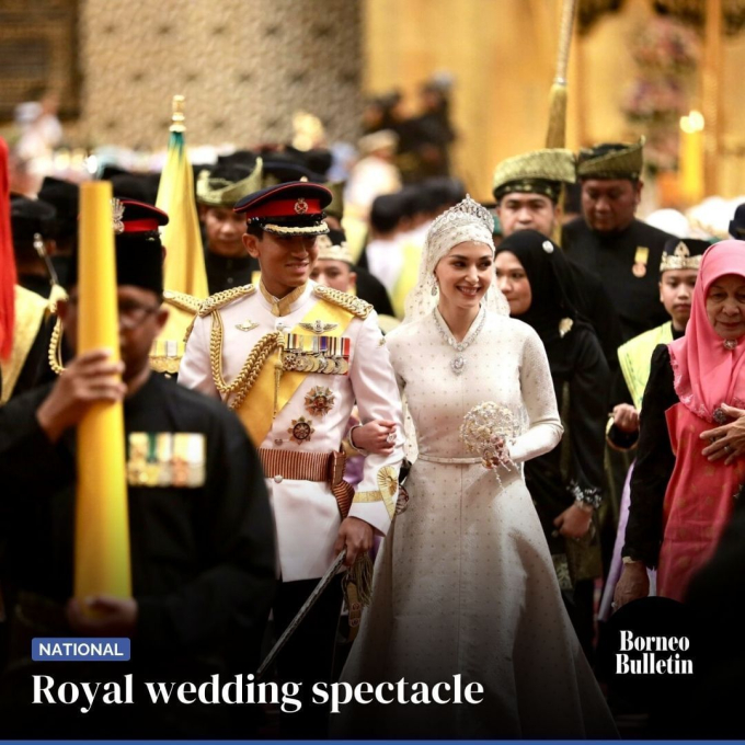 Cô dâu của hoàng tử hot nhất châu Á lại gây sốt trong dáng vẻ yêu kiều, hôn lễ xa hoa tổ chức trong cung điện dát vàng 1.800 phòng-1