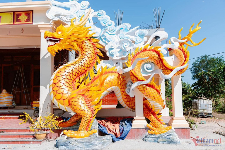 Cận cảnh cặp tượng rồng gây bão mạng của nghệ nhân Quảng Trị-13